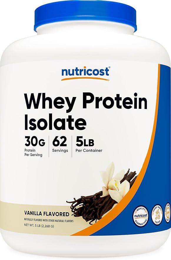 Nutricost Whey Protein Isolate Powder (Vanilla) 5LBS