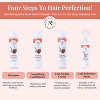 NaturAll Sea Moss & Chebe Curl Cream - Sulfate-Free 3 in 1 Curl Defining Cream Enhances Curl Shape, Hydrates Hair & Reduces Frizz – Curl Activator Cream to Define All Curl Types & Textures (8.5 Oz)