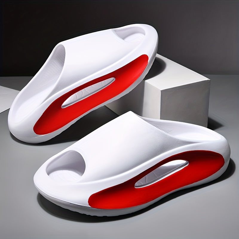 Men's Slippers Anti-collision Design Stepping On Feces Feeling Slippers Men's Bath Home Thickened Sole Heightened Sandals And Slippers Women