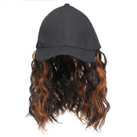 12 Inch Short Wave Baseball Cap Wig With Curly Hair Extension Synthetic Wave Wig Hat For Women Adjustable Baseball Hat Wig