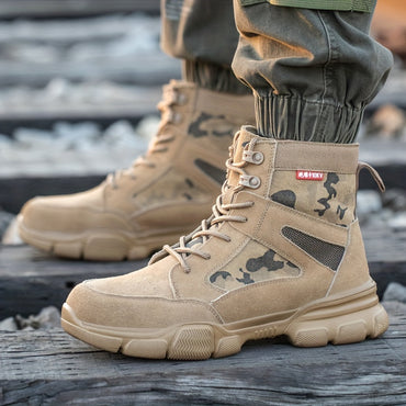 Men's Steel Toe Safety Shoes Puncture Proof Work Shoes Boots, Industrial And Construction Site, men's footwear