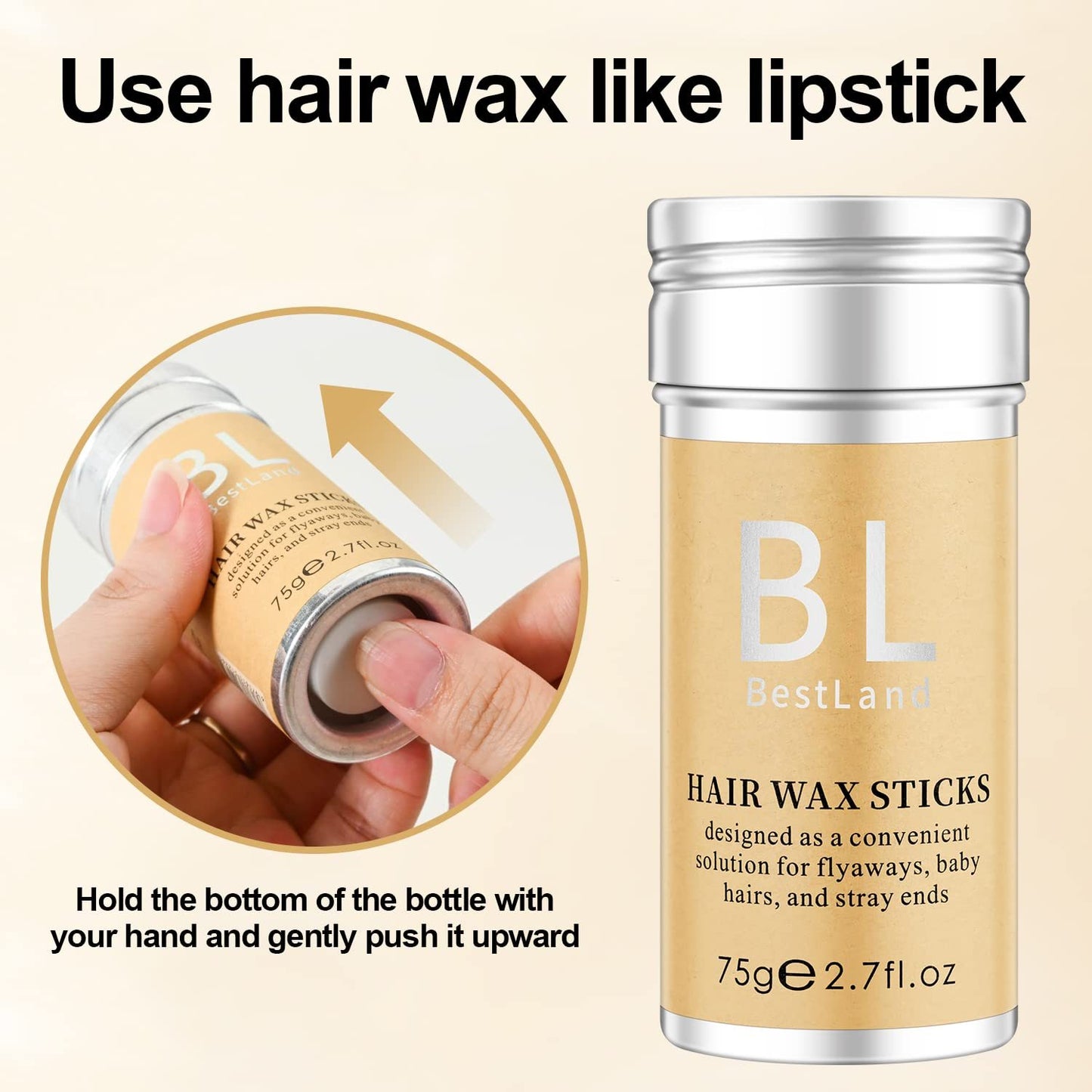 Hair Wax Stick, Flyaways Hair Styling Wax for Edge Control and Taming Youngsters' Hair