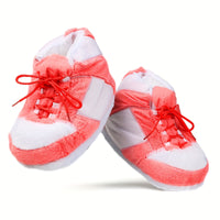 Men's Fuzzy Lace Up Thermal Home Shoes, Comfy Non Slip Casual Funny Indoor Shoes, Men's Footwear