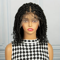 Braids Wig Curly Braids Wig Synthetic Lace Wig Beginners Friendly Heat Resistant Wig For Women