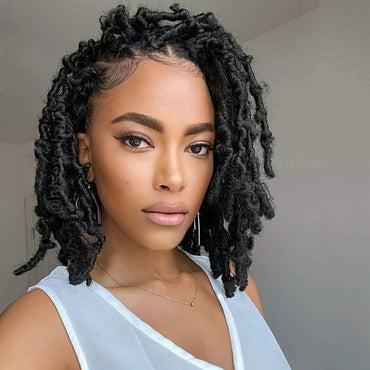 Heat Resistant Butterfly Locs Crochet Wig for Women - Soft and Stylish Synthetic Hair Braids