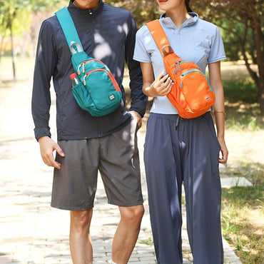 Rugged Waterproof Nylon Waist Pack - Stylish Sling Bag with Secure Zipper Compartment & Handy Side Pocket for Outdoor Adventures