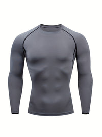 Men's Compression Shirts: Get Fit Fast With Long Sleeve Athletic Workout Tops!