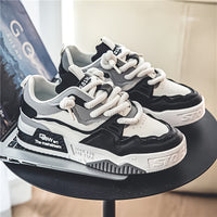 Men's Easily Wiped Clean Skate Shoes With Good Grip, Breathable Lace-up Sneakers, Men's Footwear