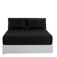 Luxurious Striped Woven Fitted Sheet - Soft, Breathable & Easy-Care Design for Superior Comfort and Healthy Sleep