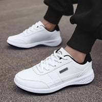 [Lightweight Running Shoes] VanWeir Men's Lightweight Running Shoes | Navy Blue & White, Stability Lace-Up Sneakers with MD/TPR Sole, Breathable Fabric Lining for Outdoor Sports, Hiking & Casual Wear