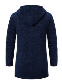 Men's Autumn And Winter Plush Thick Warm Mid Length Hooded Cardigan Best Sellers