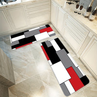 2pcs/set Chic & Comfy Kitchen Mats - Easy-Clean, Anti-Fatigue Design, Durable Entryway Rugs – Ideal for Home Spring Decor, Laundry & Shower Spaces