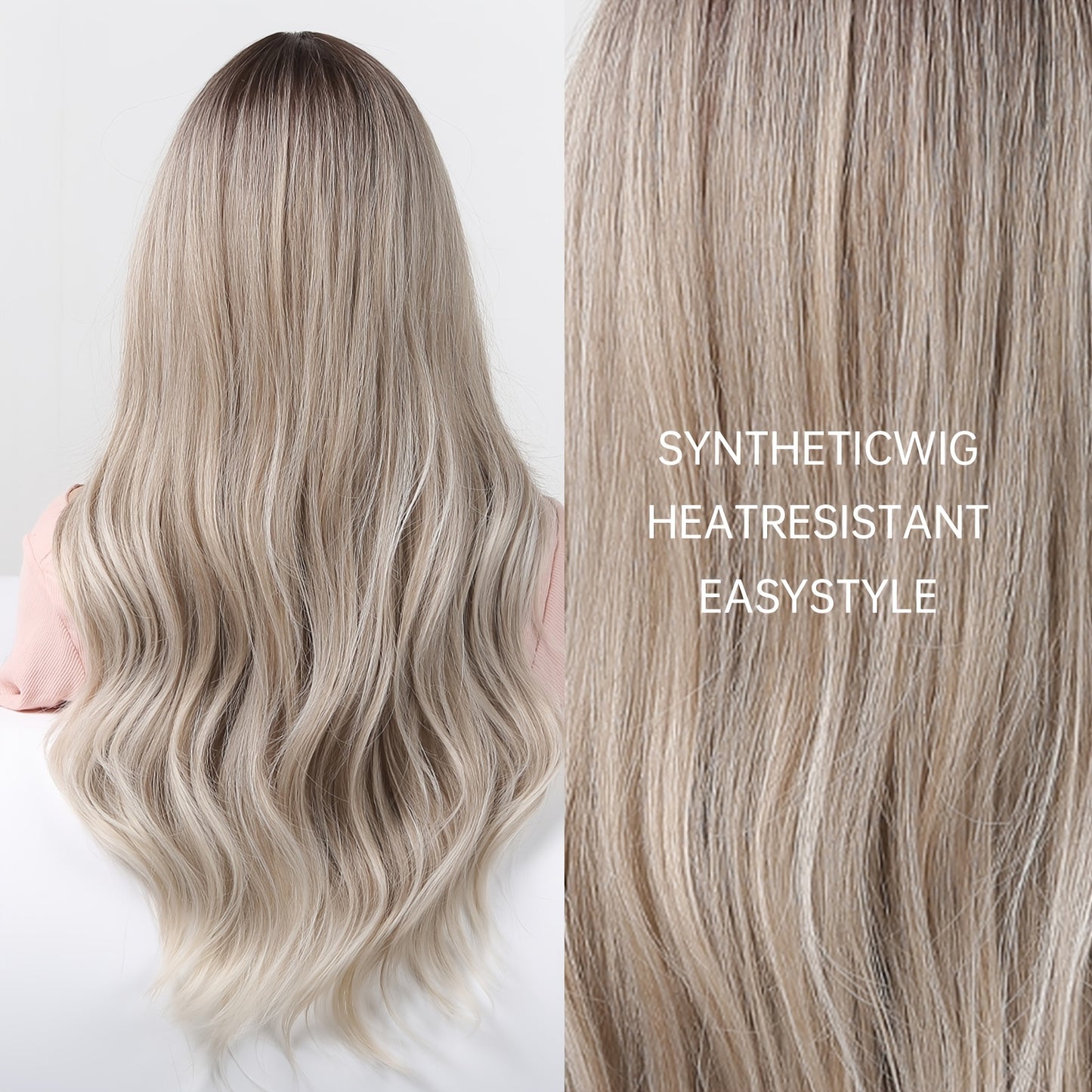 Women's 24 Inch Light Brown Coily Synthetic Wig - Glueless Monofilament Cap, 150% Density, Heat Resistant, Alcohol Free, Hair Volumizing