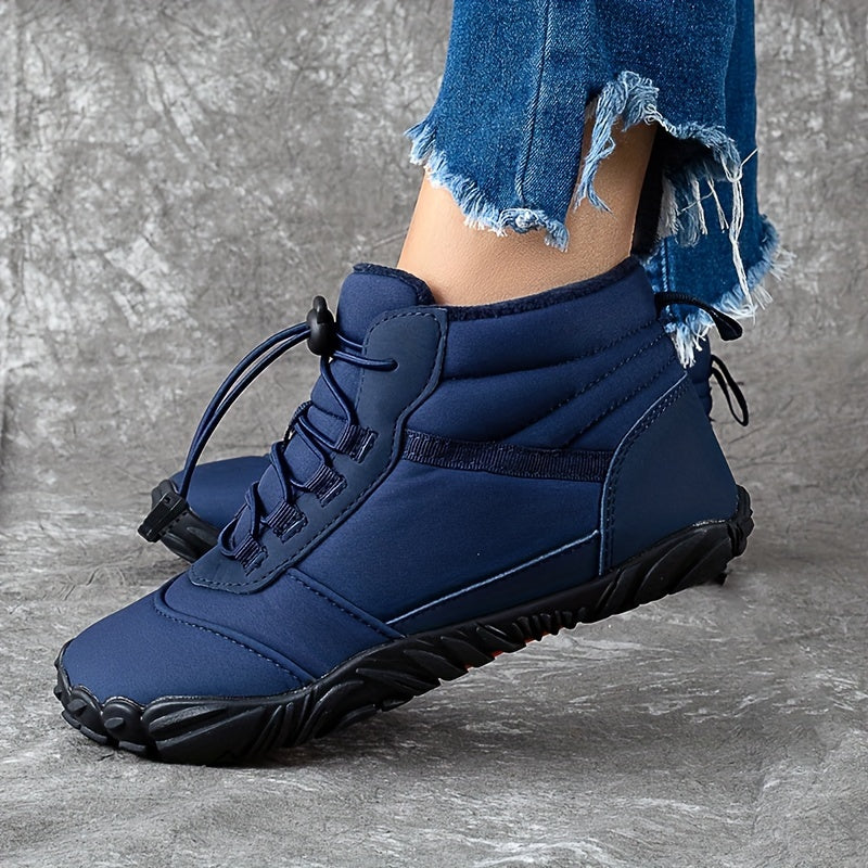 Waterproof Snow Trekker Boots - Insulated, Non-Slip, Warm, Ankle High, Lace Up Hiking Shoes for Women - Perfect for Winter Outdoor Activities, Hiking, and Snowy Weather Conditions
