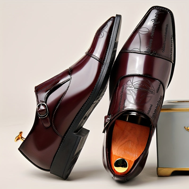 Fashionable Large Size Men'S Casual Shoes with Buckle Design, Beautiful And Elegant, Unique Pattern, Can Be Worn in All Seasons