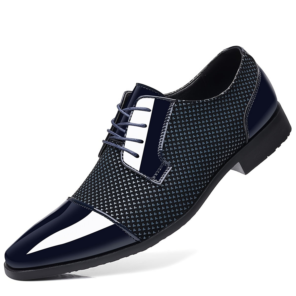 Men'S Dress Shoes Classic Lace-Up Formal Oxfords Modern Tuxedo Business Casual Scale Pattern Comfort Formal Shoes for Men Father'S Day Gift