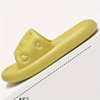 Men's Trendy Letter Print Open Toe Breathable Slippers, Comfy Non Slip Casual Soft Sole EVA Slides, Men's Footwear