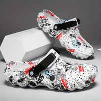 Men's Trendy Hollow Out Breathable Clogs, Comfy Non Slip Durable Soft Sole EVA Slippers For Men's Outdoor Activities, Men's Footwear