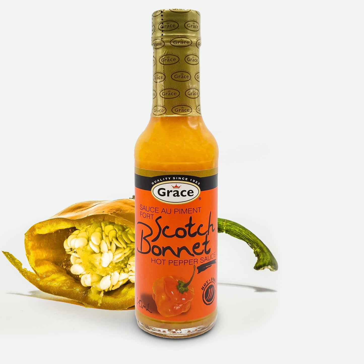 GRACE YELLOW JAMAICAN SCOTCH BONNET PEPPER SAUCE 2PK (Original Version)