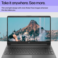 HP 15 inch Laptop, FHD Display, Intel Core i3-1215U, 8 GB RAM, 128 GB SSD, Intel UHD Graphics, Windows 11 Home in S Mode, 15-dy5599nr (2023),Grey