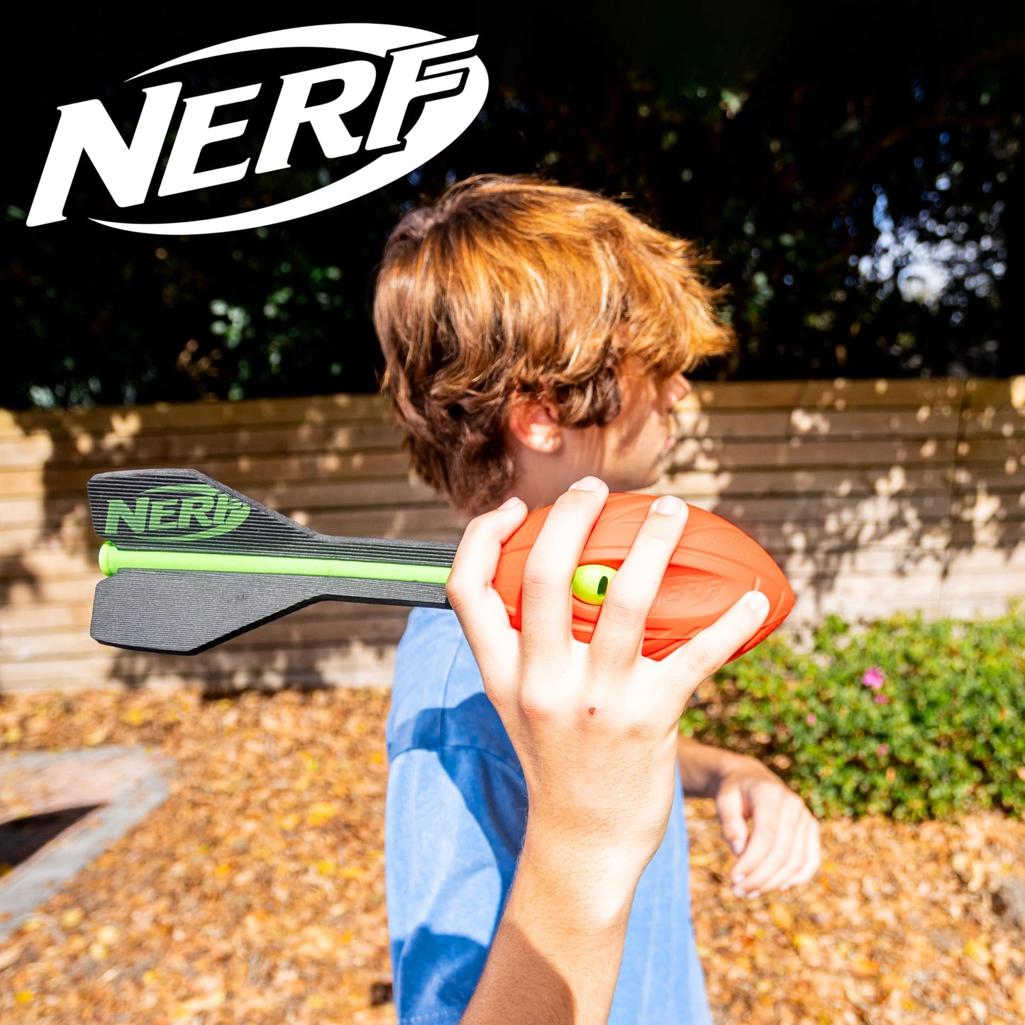 NERF Vortex Aero Howler Foam Football - NERF Soft Vortex Football for Long-Distance Throws - Perfect for Pool + Beach Football - Kids Aero Howler Whistle Vortex Foam Ball - Red