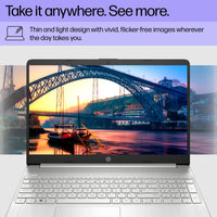 HP 15.6 inch Laptop, FHD Display, 12th Gen Intel Core i5, 16 GB RAM, 512 GB SSD, Intel Iris Xe Graphics, Windows 11 Home, 15-dy5399nr (2023),Silver