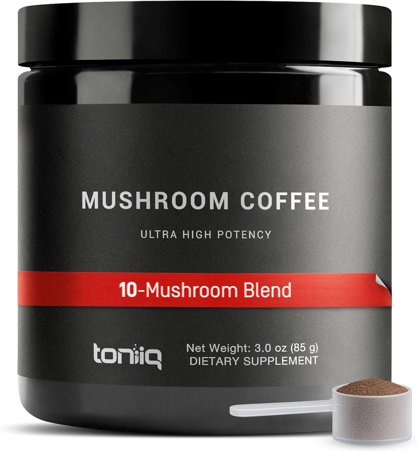 Mushroom Coffee – Functional Coffee with 10-Mushroom Full-Spectrum Blend – Real Arabica Instant Coffee – North American Grown Mushrooms – Third-Party Tested