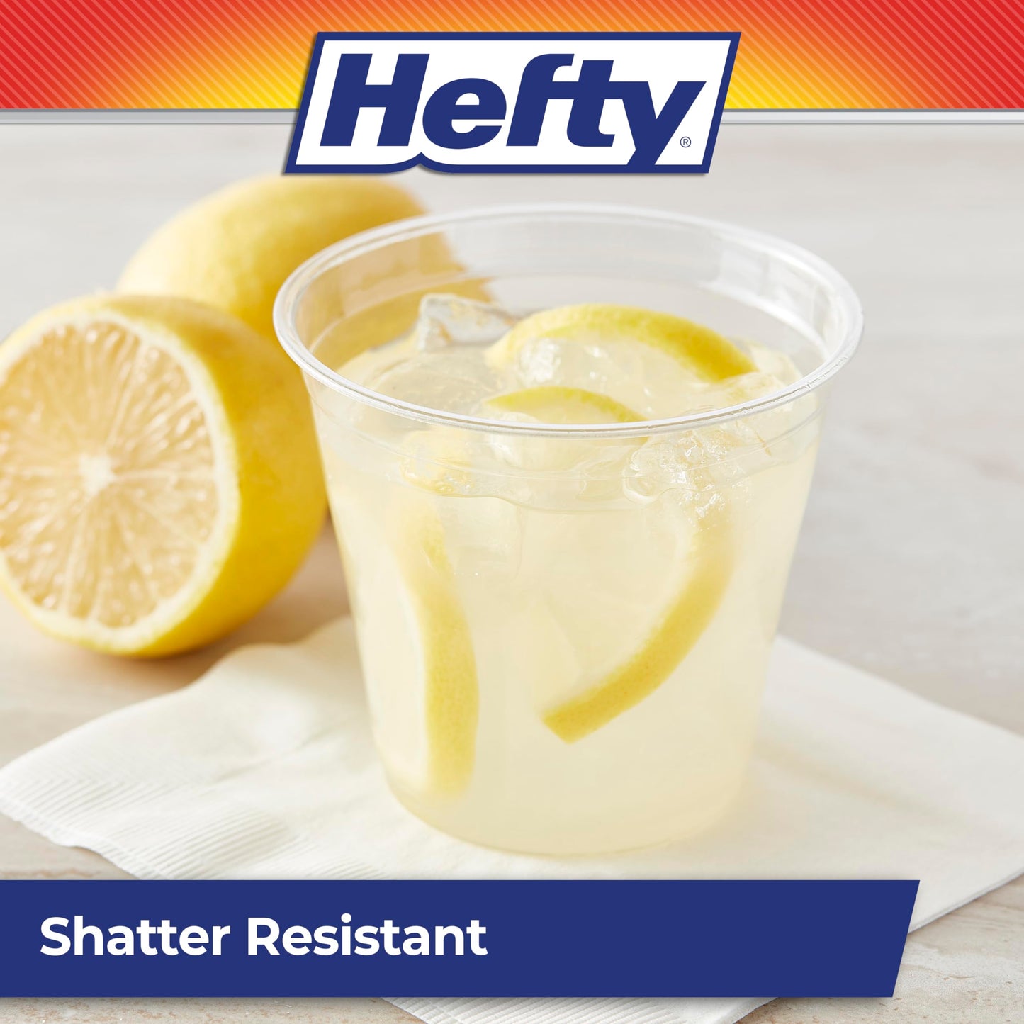 Hefty Deluxe Clear Plastic Party Cups (9 Ounce, 40 Count)