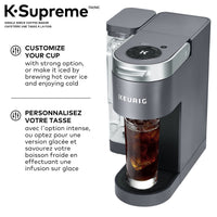 Keurig K-Supreme Single Serve K-Cup Pod Coffee Maker, With MultiStream Technology, Grey, 17.913in x 7.047in x 14.409in