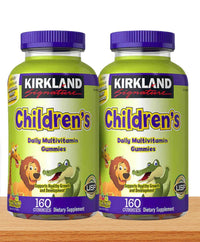 Kirkland Signature Children's Multivitamin, 160 Gummies per Bottle, Vitamins for Kids (Pack of 2)