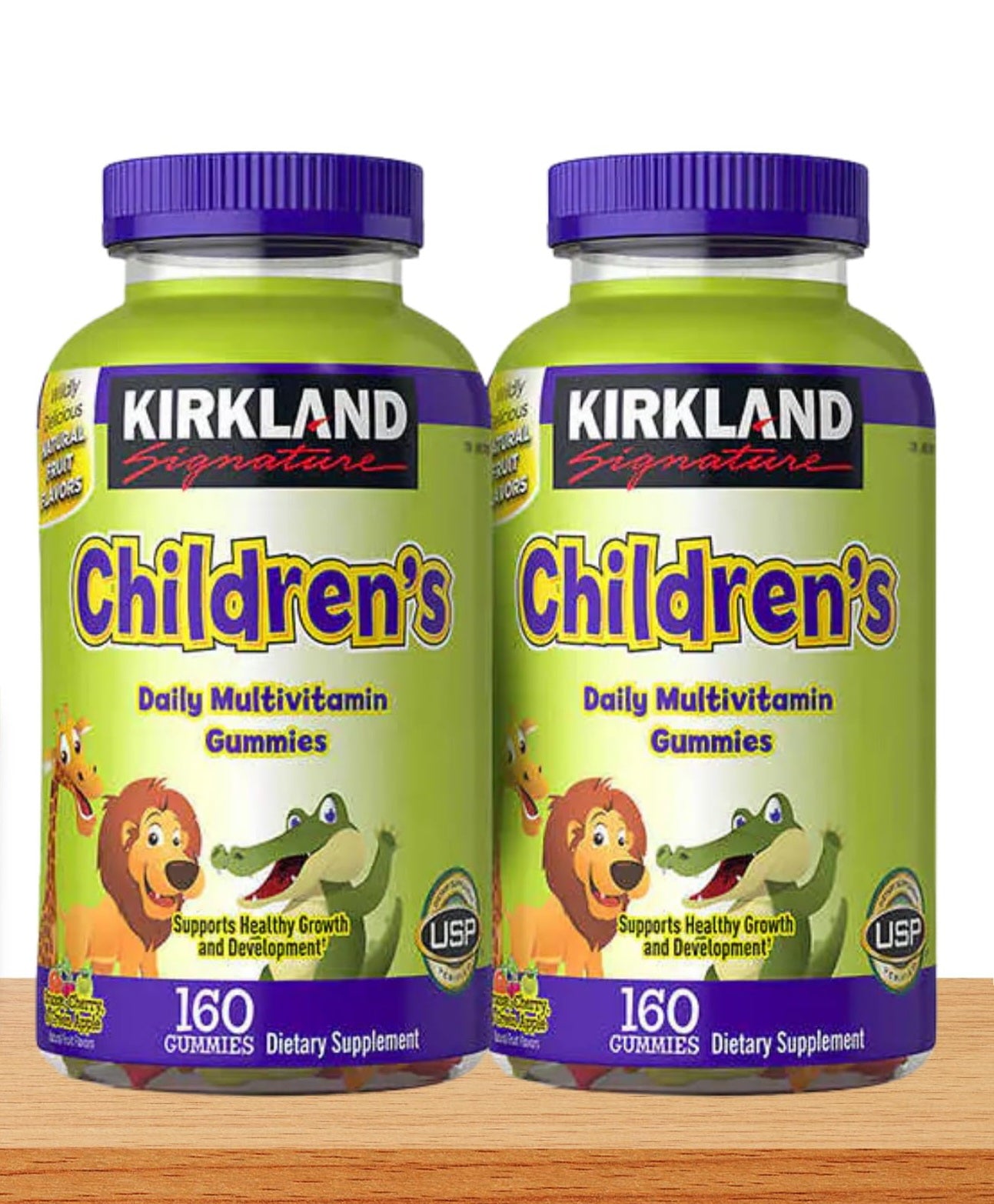 Kirkland Signature Children's Multivitamin, 160 Gummies per Bottle, Vitamins for Kids (Pack of 2)