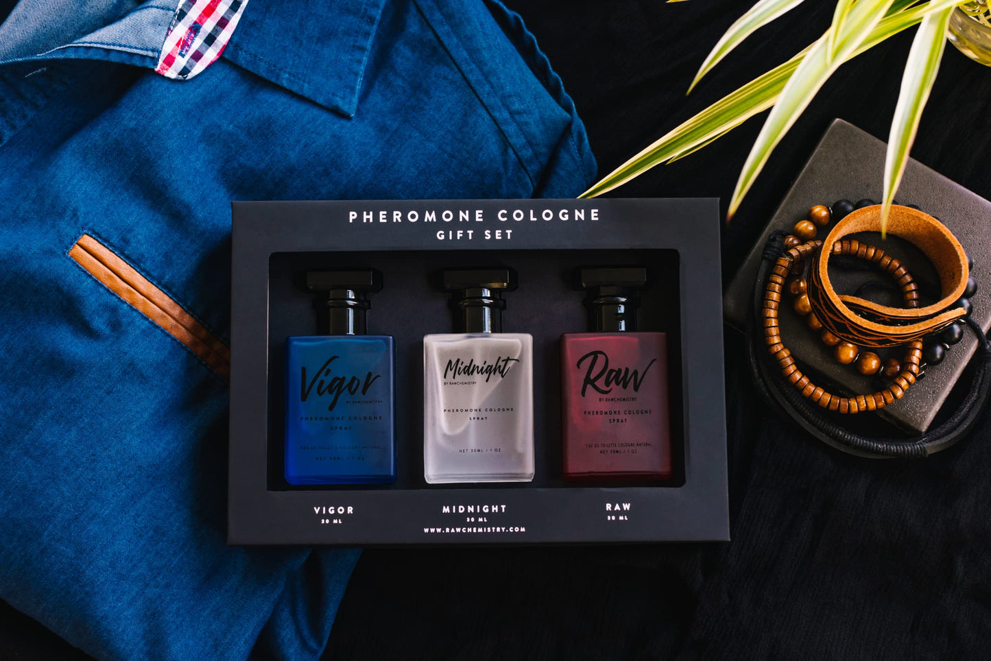 RawChemistry - A Pheromone Infused Mens Cologne Gift Set - Set of 3 Colognes