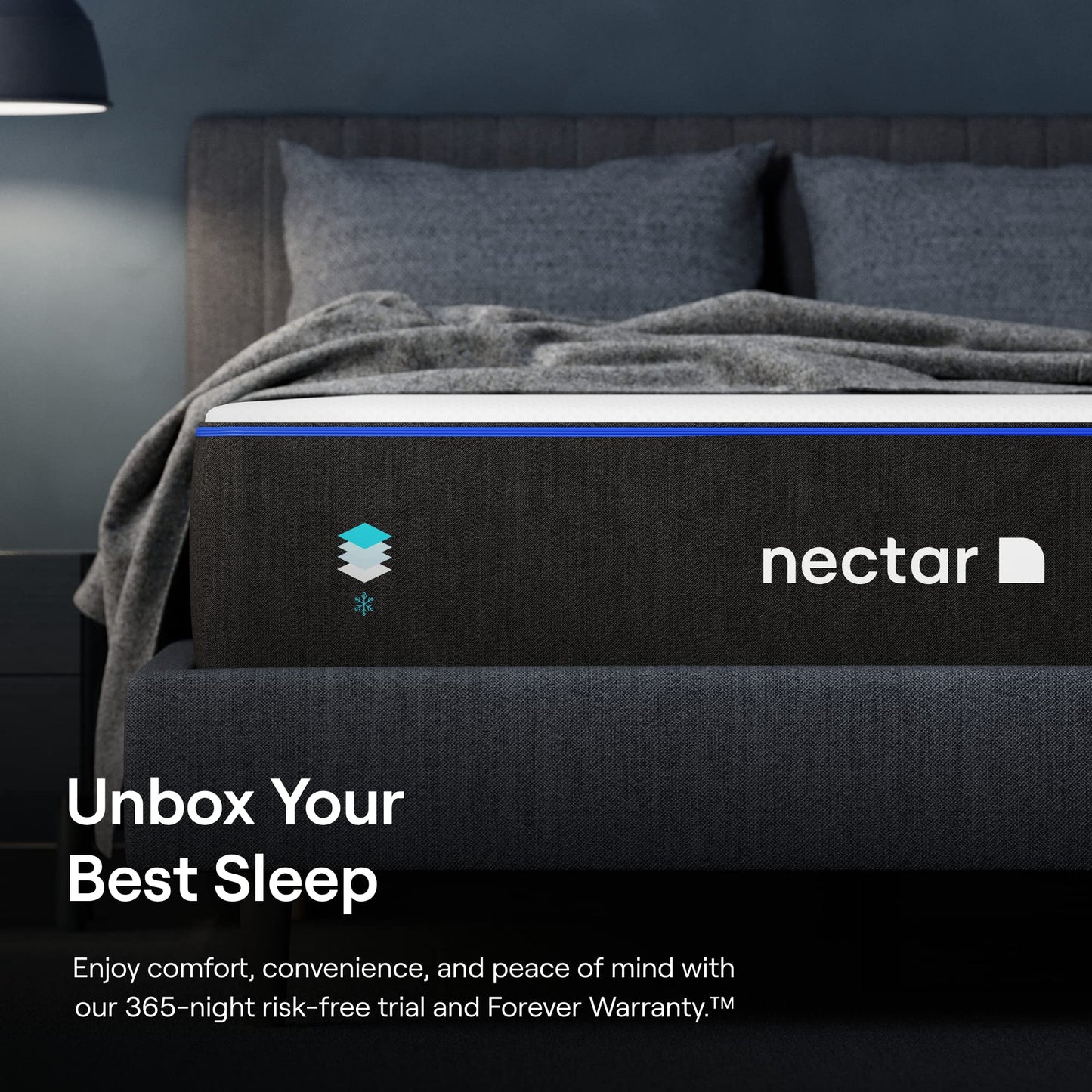 Nectar Twin XL Mattress 12 Inch - Medium Firm Gel Memory Foam - Cooling Comfort Tech - 365-Night Trial - Forever Warranty,White