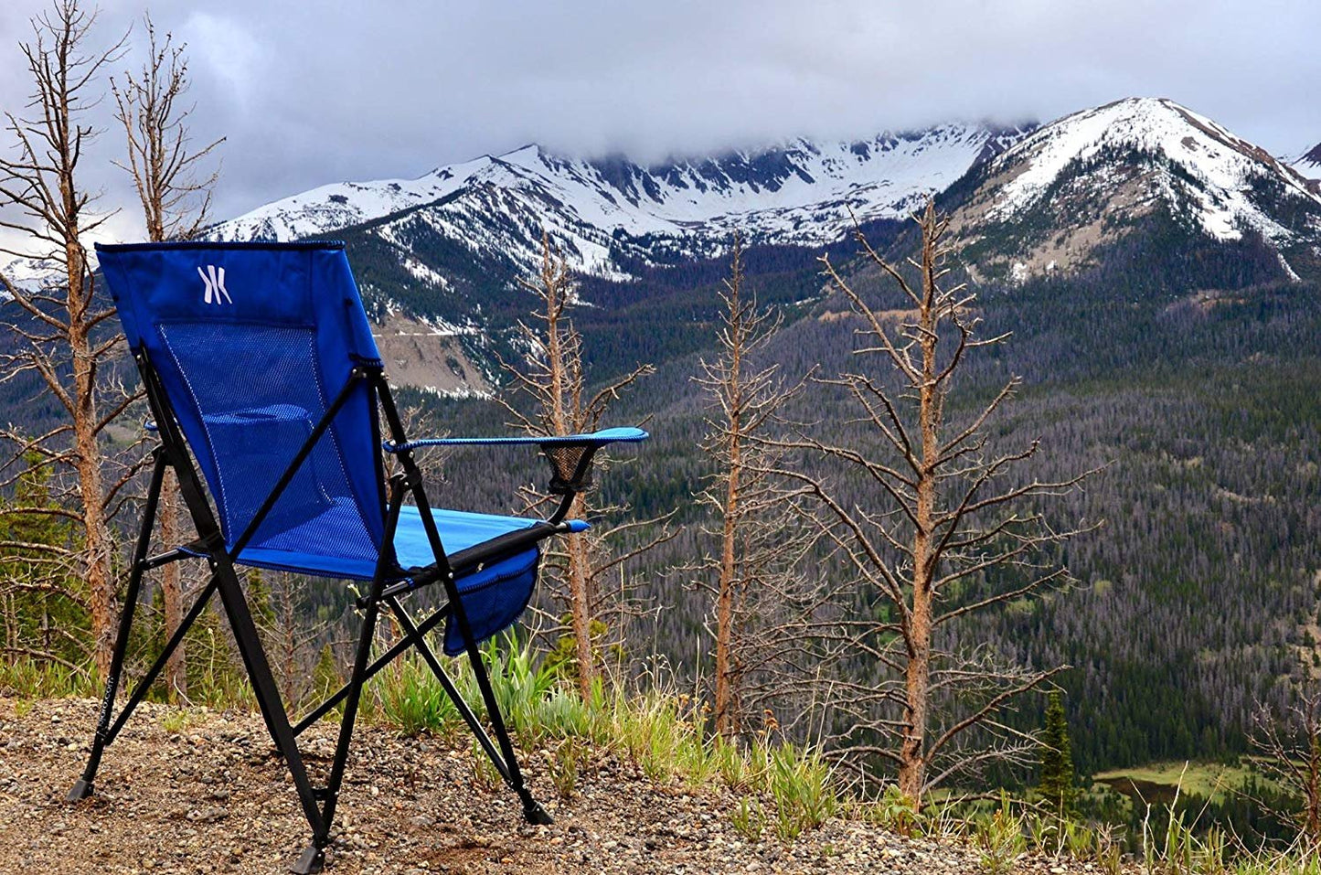 Kijaro Dual Lock Folding Camp Chairs - Versatile for Sports, Outdoors & Lawns - Locks Positions - Maldives Blue