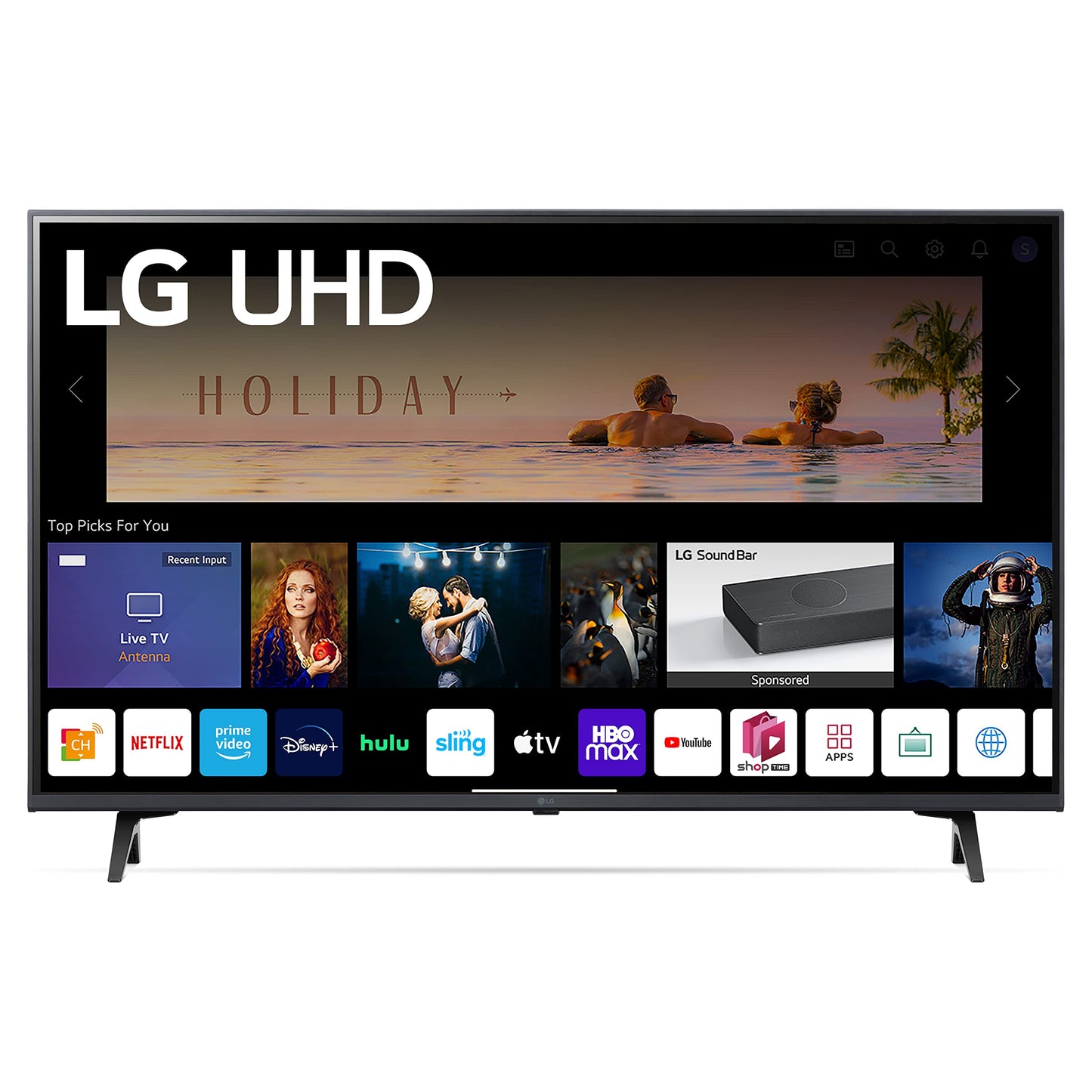 LG UHD UQ75 Series 43” (43UQ7590PUB, 2022), Black