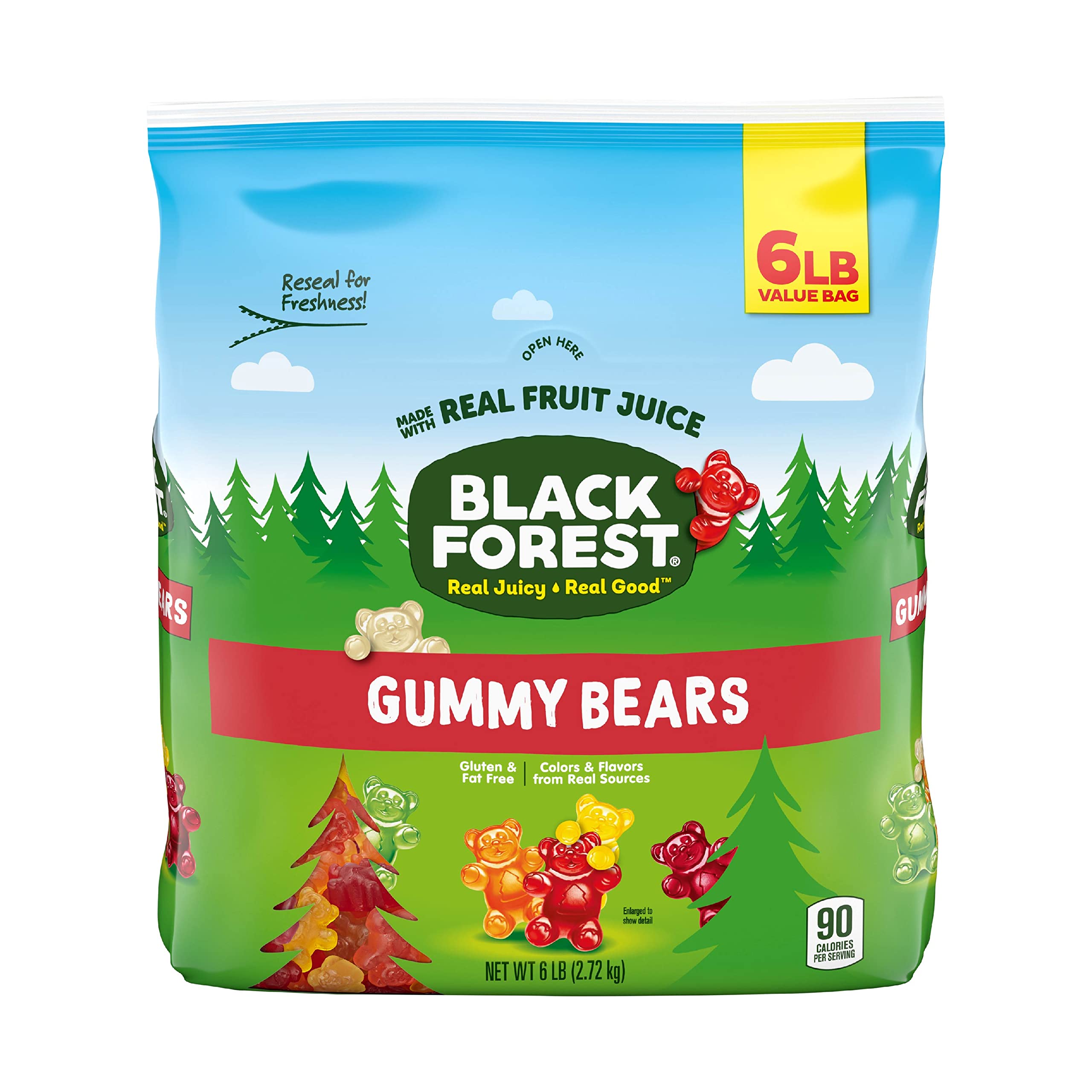 Black Forest Gummy Bears Candy, 6 Pound Bulk Bag