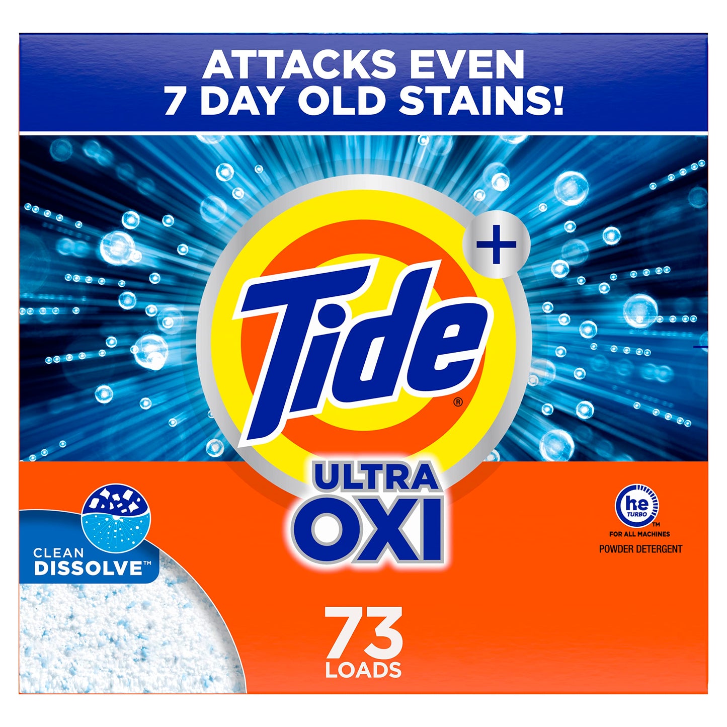 Tide Plus Ultra Oxi Powder Laundry Detergent, 73 loads, 127 oz