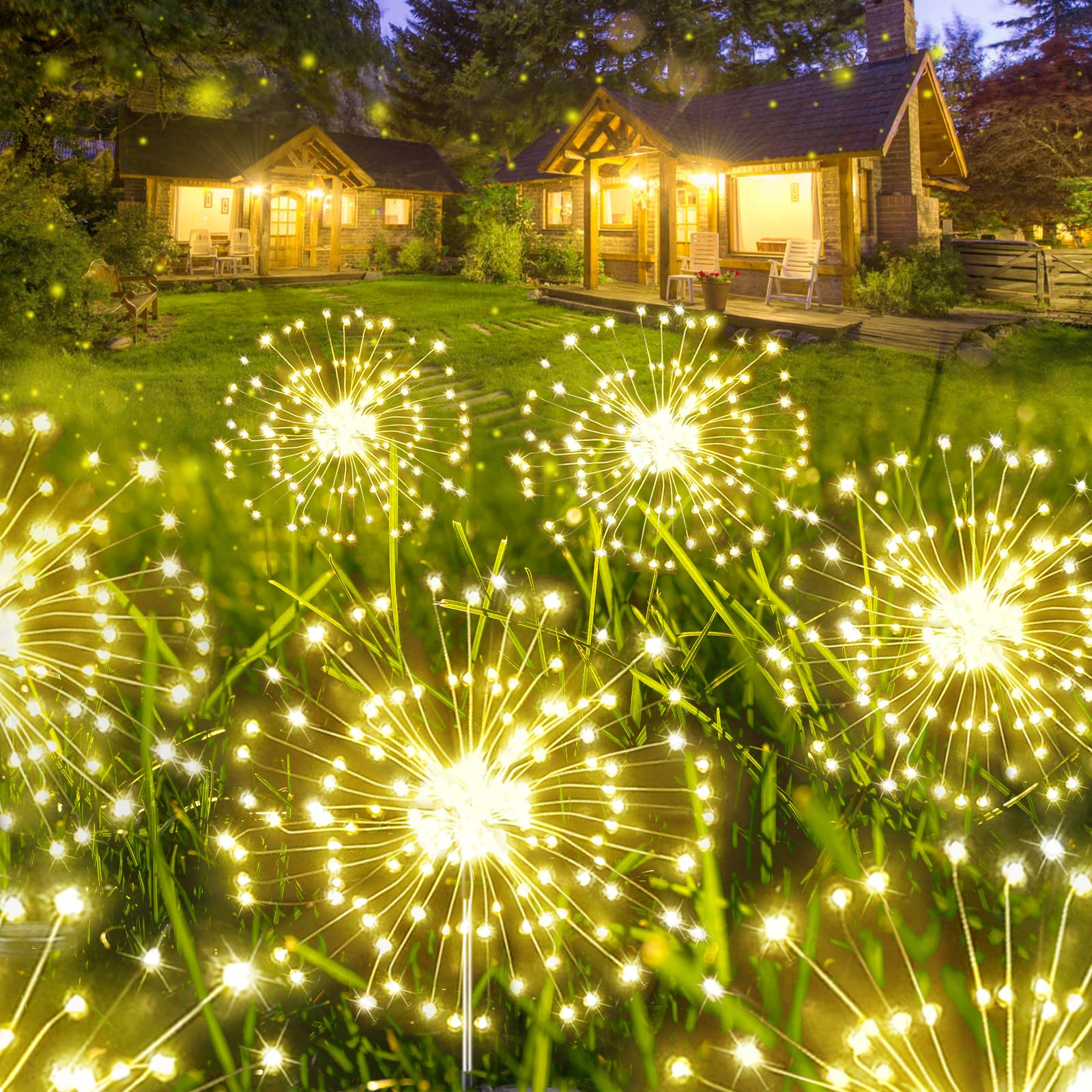 6 Pack Solar Garden Lights Outdoor Solar Firework Lights Upgraded 540 Mega Mart Center