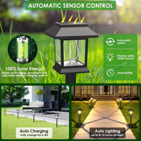 Solar Outdoor Lights, 12 Pack Solar Pathway Lights Waterproof, Landscape Lighting for Path Walkway Lawn Garden Yard Outside Décor, Black