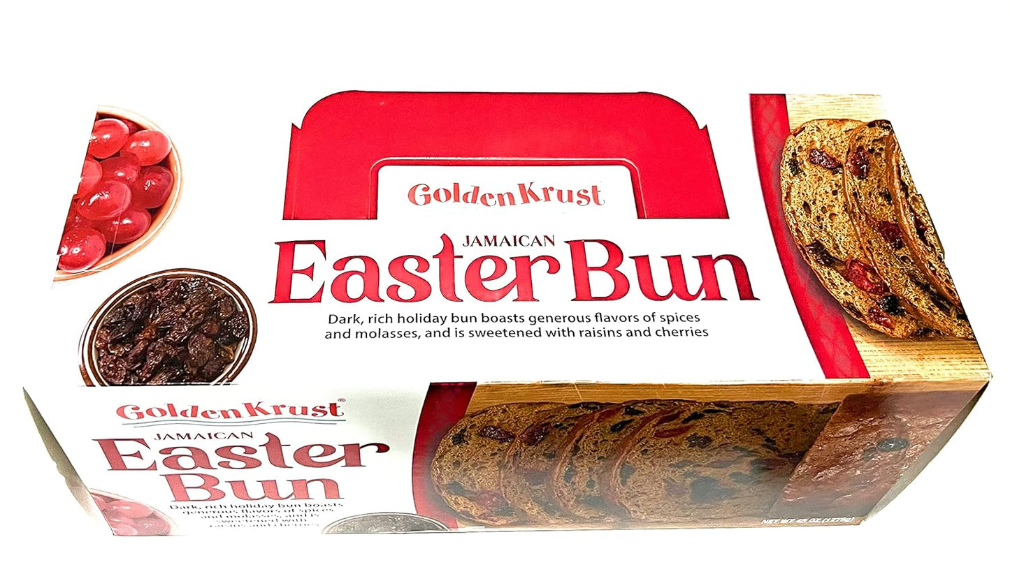 Golden Krust Fruity Easter Bun 4lb (48 Oz) (Best Tasting, Juiciest Easter Bun Ever!!!!)