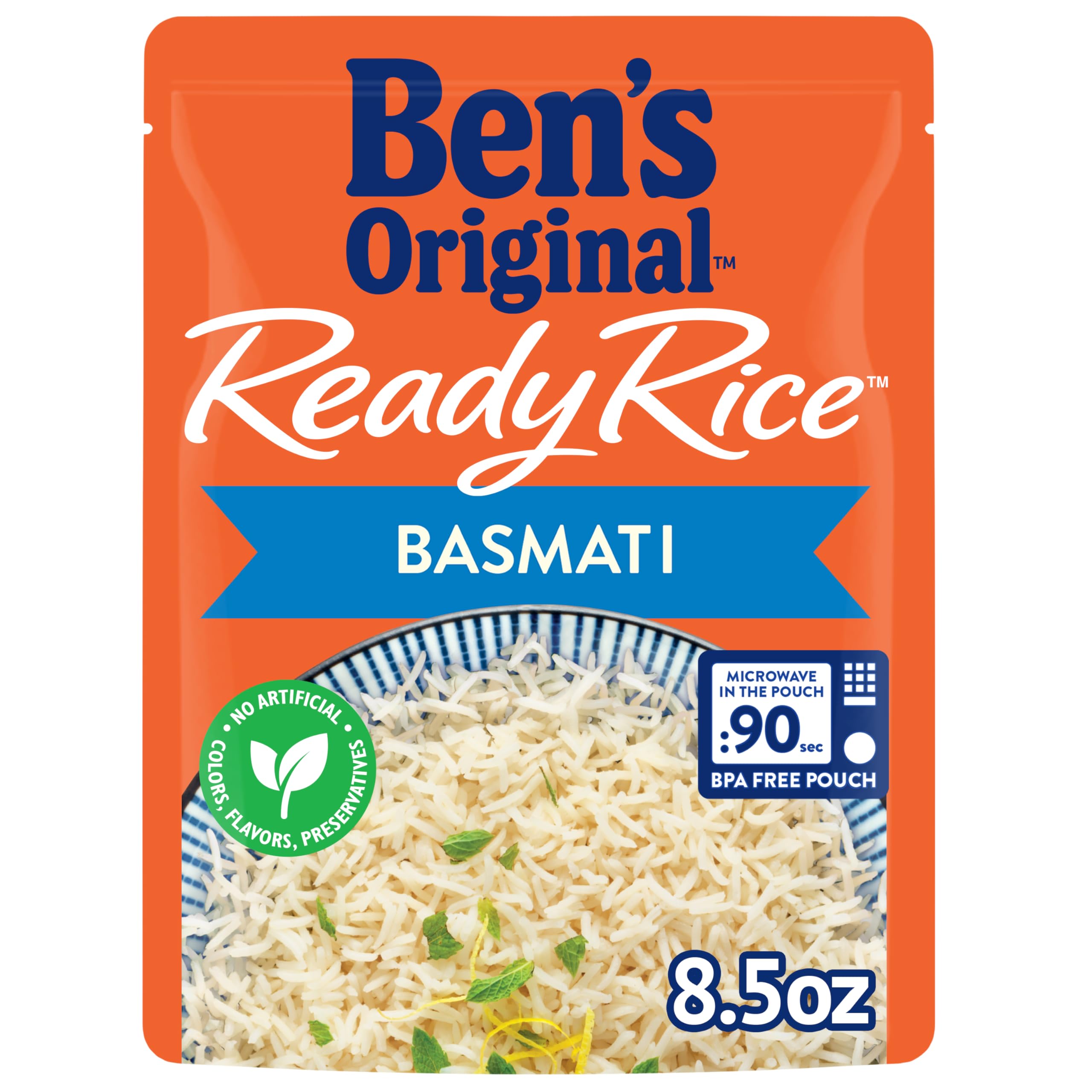 BEN'S ORIGINAL Ready Rice Basmati Rice, Easy Side Dish, 8.5 OZ Pouch (Pack of 6)