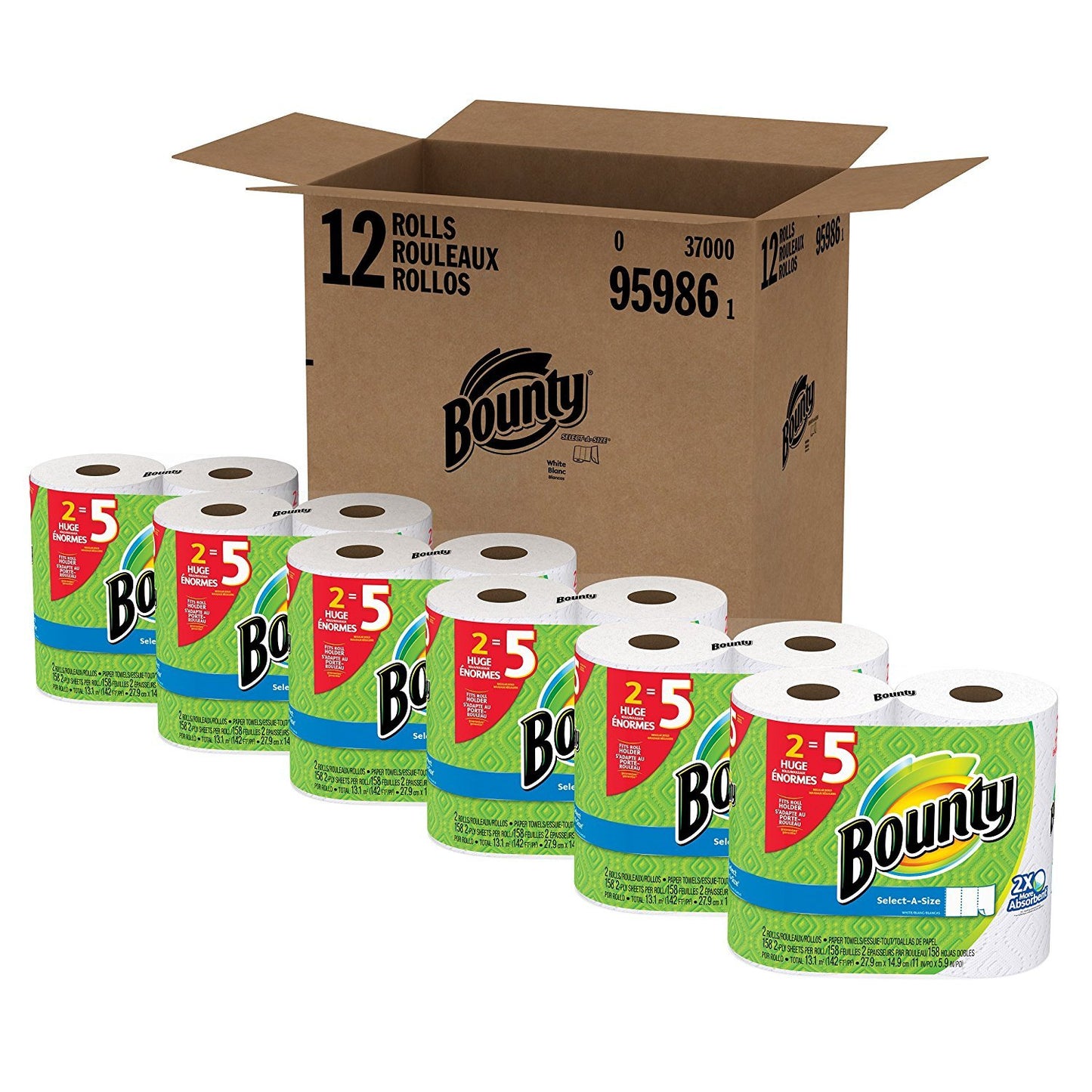 Bounty Paper Towels, 12 Pack
