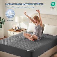 BEDLORE Waterproof Mattress Protector,  Mattress Pad Noiseless with Deep Pocket Proof Bed Mattress Cover Washable for Home, Bedroom