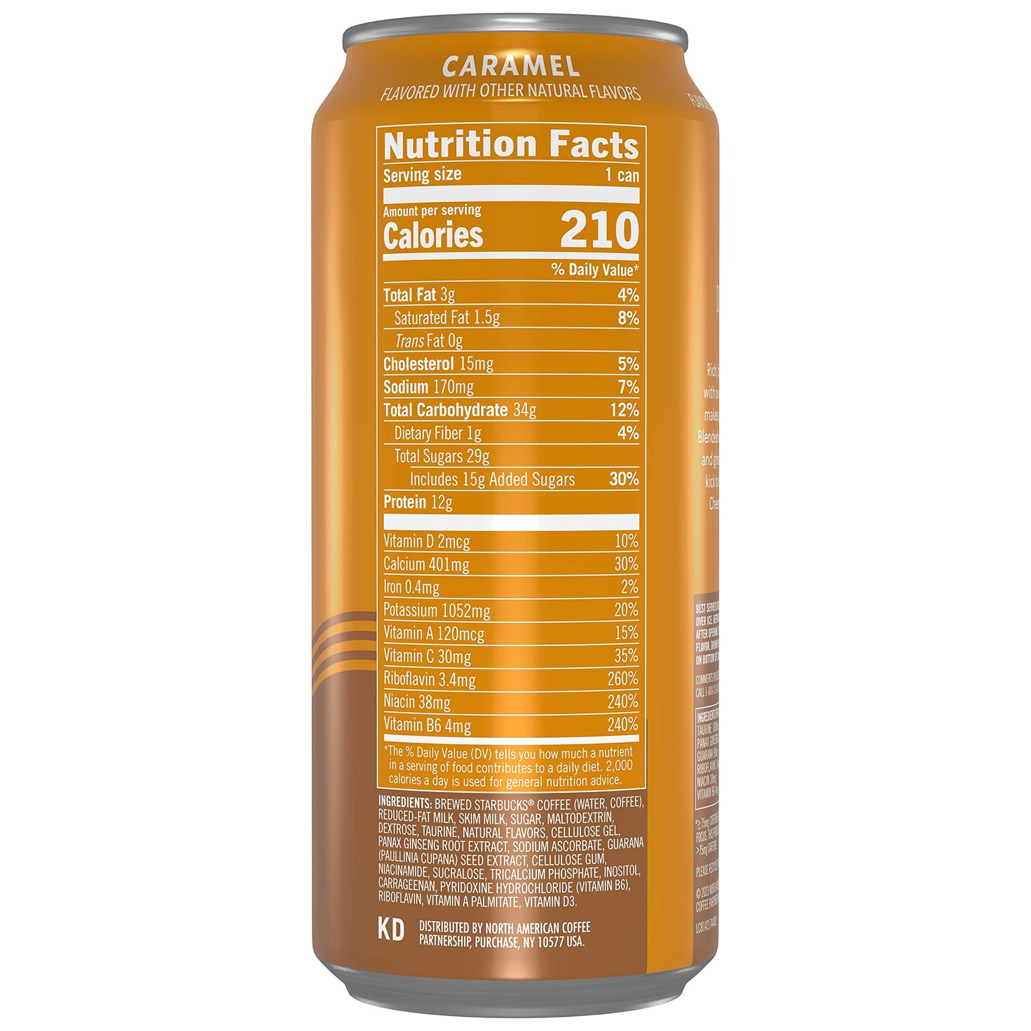 Starbucks Doubleshot Energy Drink Coffee Beverage, Caramel, Iced Coffee, 15 fl oz Cans (12 Pack) (Packaging May Vary)