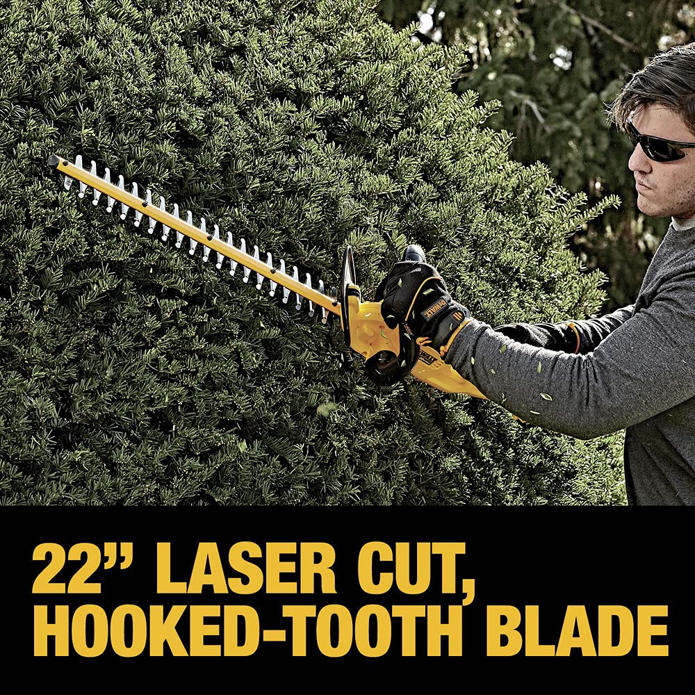 DEWALT 20V* MAX Cordless Hedge Trimmer, 22 Inches, Tool Only (DCHT820B)