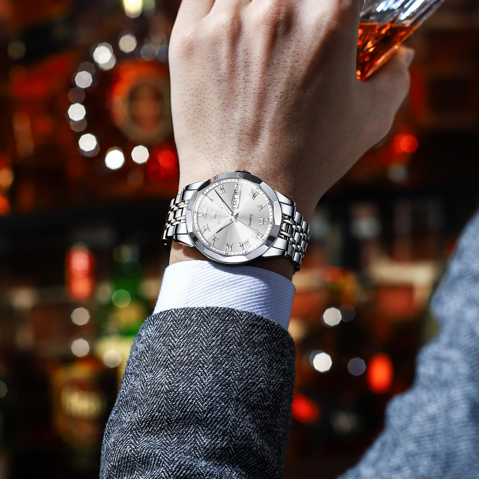 mens silver dress watch Kenneth Cole