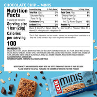 CLIF BAR - Chocolate Chip - Full Size and Mini Energy Bars - Made with Organic Oats - Non-GMO - Plant Based - 2.4 oz. and 0.99 oz. (20 Count)