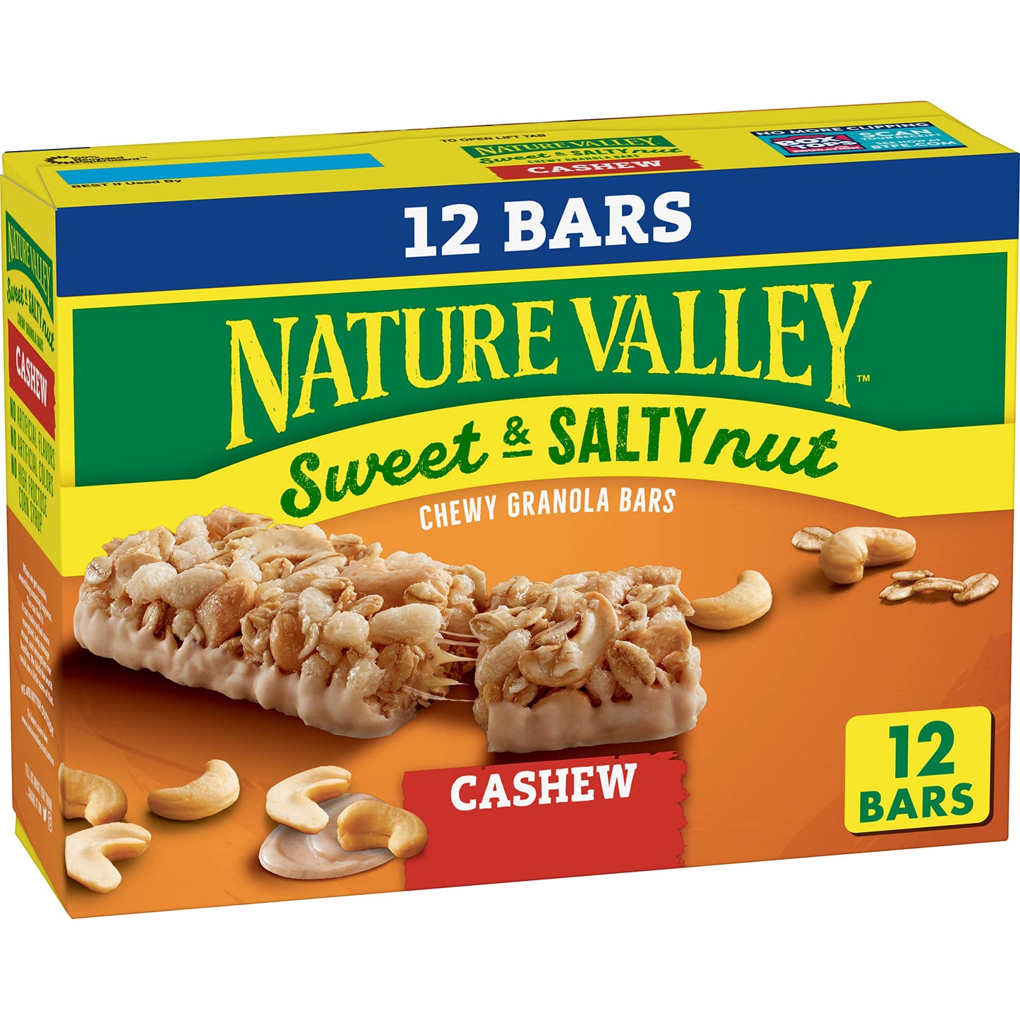 Nature Valley Granola Bars, Sweet and Salty Nut, Cashew, 12 ct, 14.4 OZ