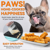 Baker's Friend Dog Treat Maker Machine in 2 Shapes, 16 Bones Dog Treat Molds Gifts for Dog Lovers, Personalized Dog Gifts, Snack Machine, Brush & Recipes Included, Aqua
