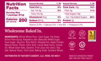 Nature’s Bakery Whole Wheat Fig Bars, Raspberry, Real Fruit, Vegan, Non-GMO, Snack bar, 1 box with 12 twin packs (12 twin packs) (1501080090)